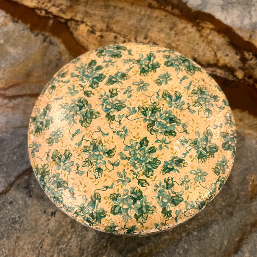 Alfred Knobler Coasters Floral 💜 in Box Set of 8 Paper Mache Forget me Nots